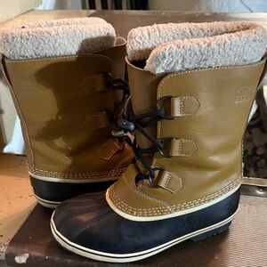 Sorel Kids' Brown and Black Snow Boots